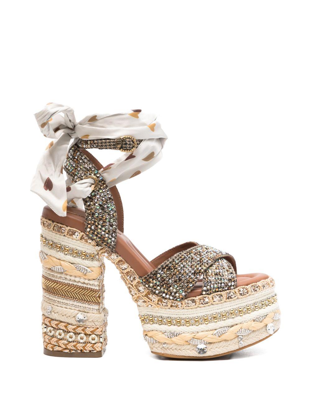 Chelsea Scarf Platform 4352443609 835 BEIGE COMB KURT GEIGER LONDON