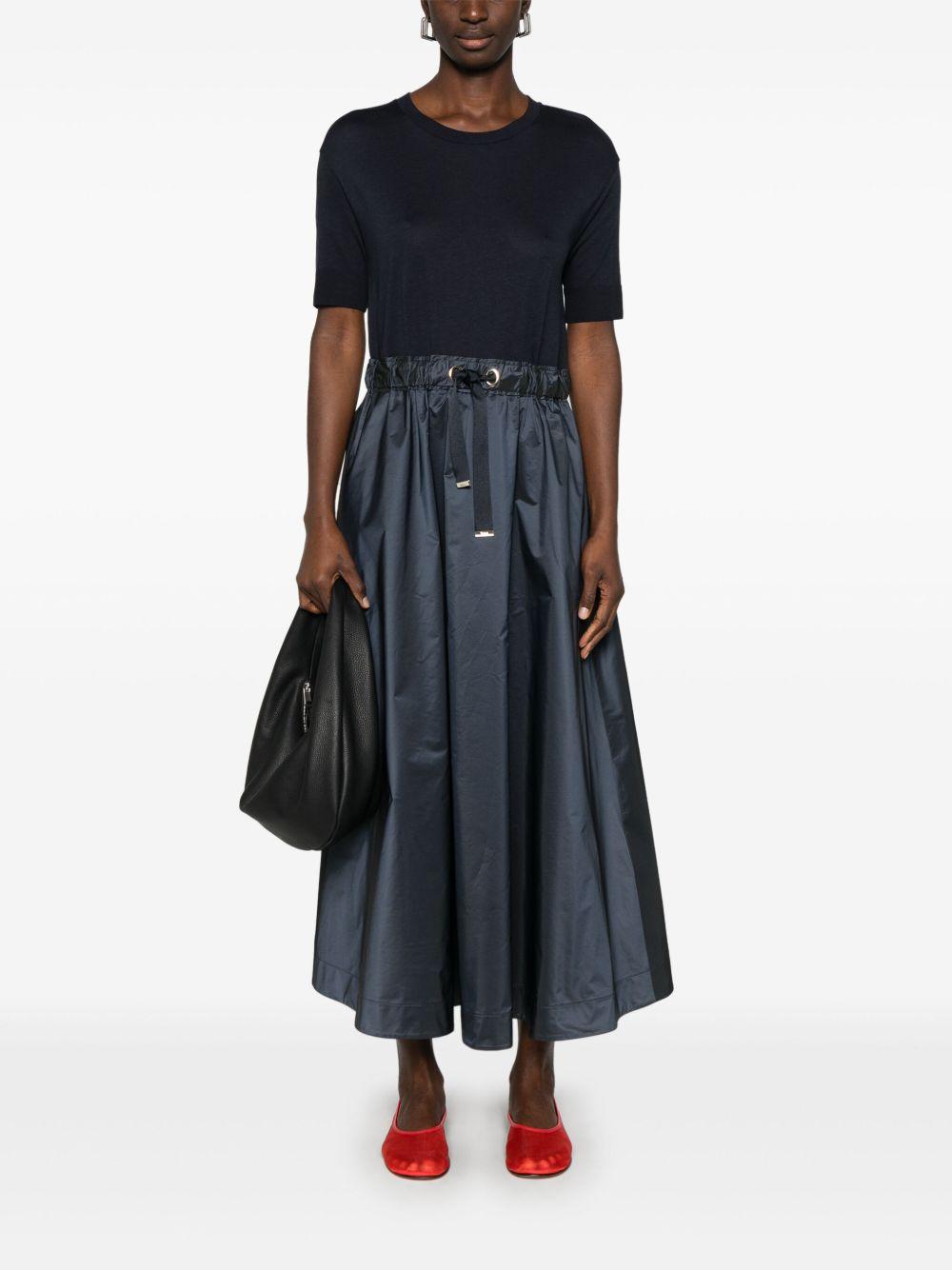 Abito in glam knit effect e techno taffetà<BR/> AB000032D52056 9200 BLUE HERNO