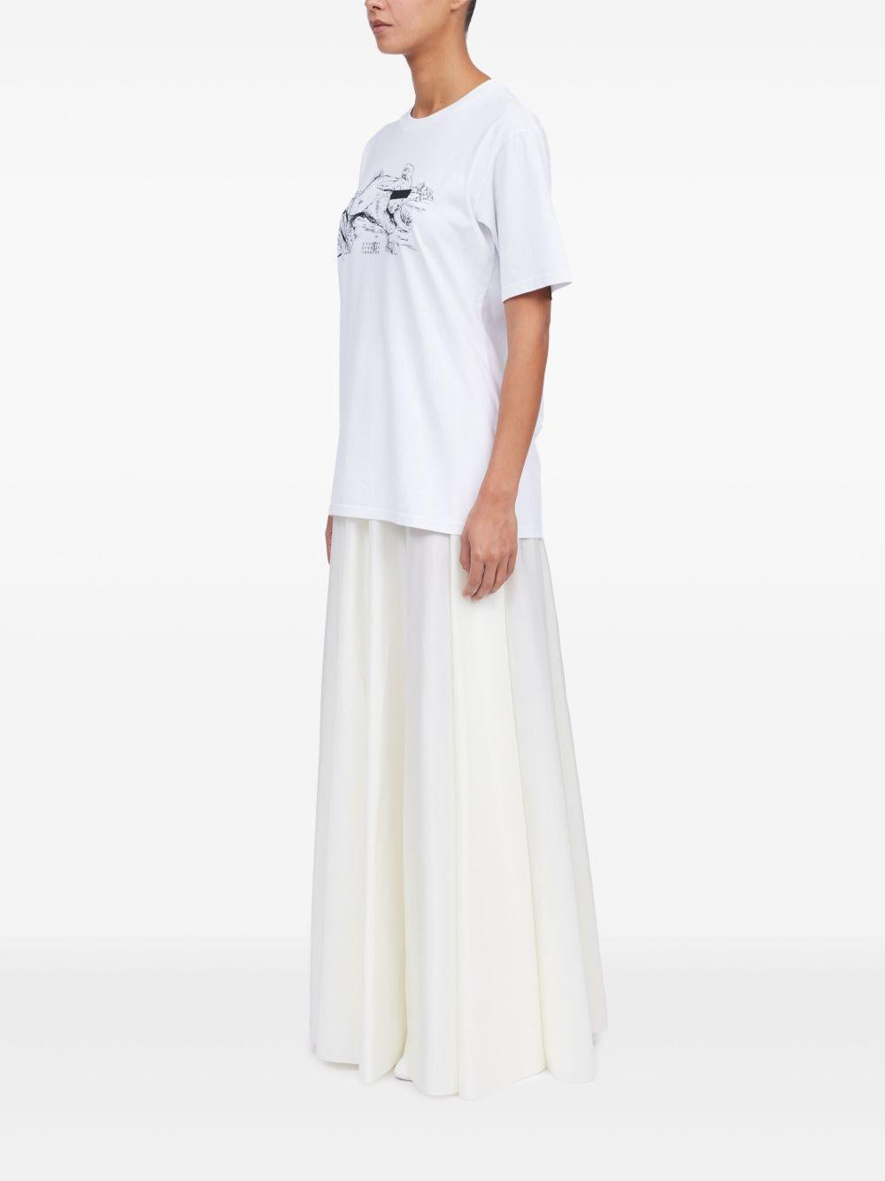 T-shirt con stampa illustrata<BR/> SH2GC0024M20108 100 MM6 MAISON MARGIELA