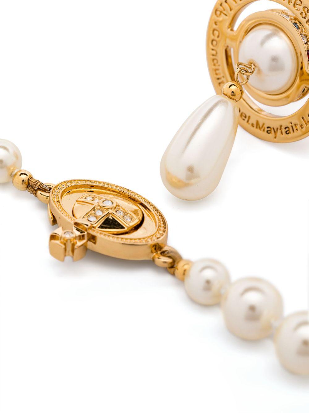 One Row Pearl Drop Choker 6303000802R118 R118 GOLD PEARL VIVIENNE WESTWOOD