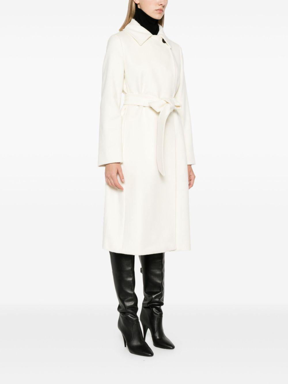 Cappotto A Vestaglia In Lana BCOLLAGMM10587 001 BIANCO LANA MAX MARA STUDIO