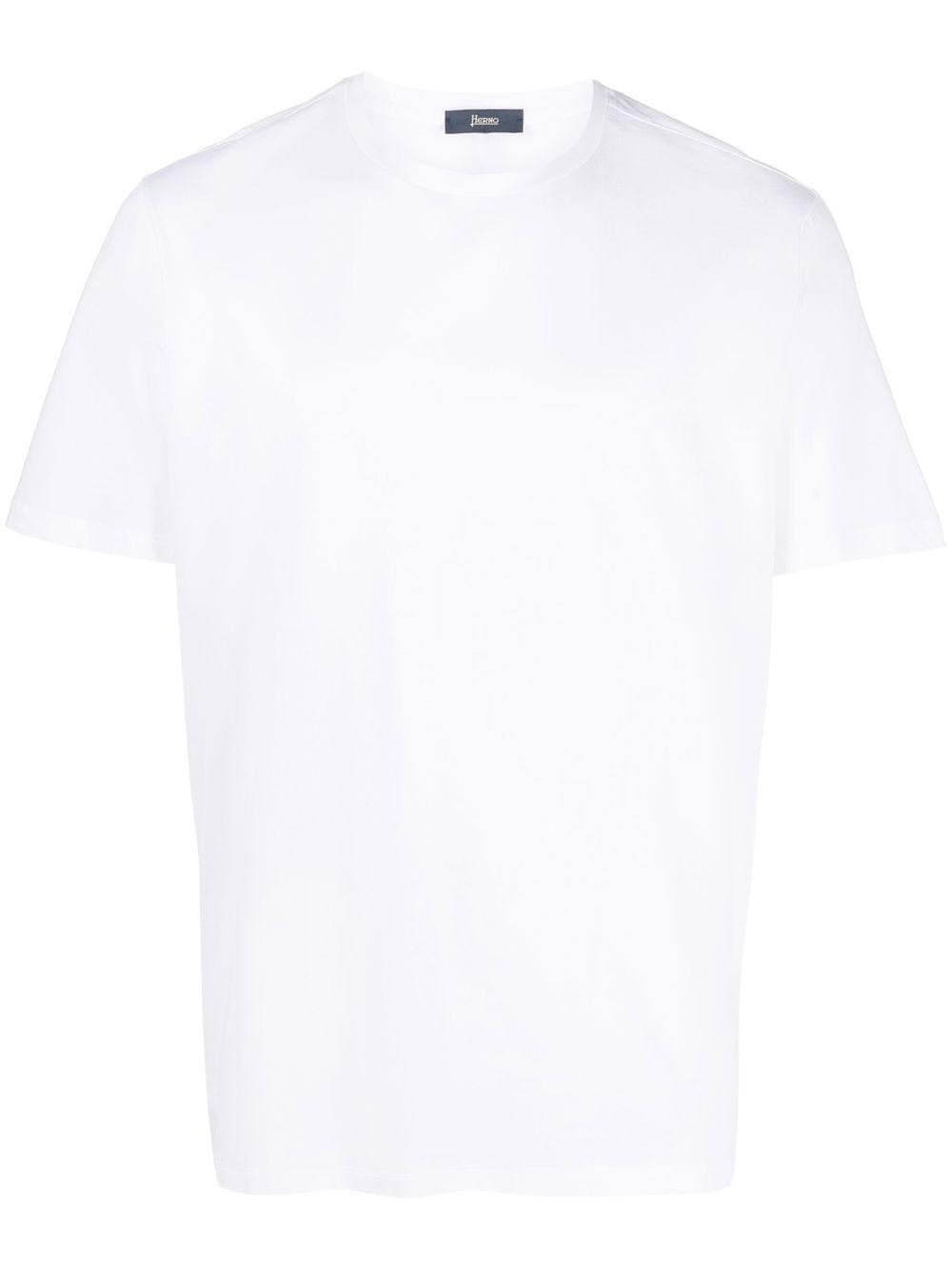 T-shirt in superfine cotton stretch JG000174U52003 1000 Bianco HERNO