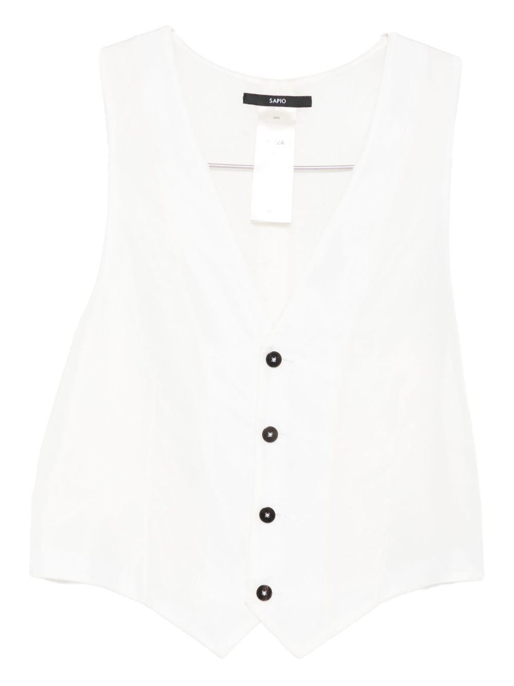 Gilet N°12A Taffetà Bianco FW25N12A TAFFETA BIANCO SAPIO