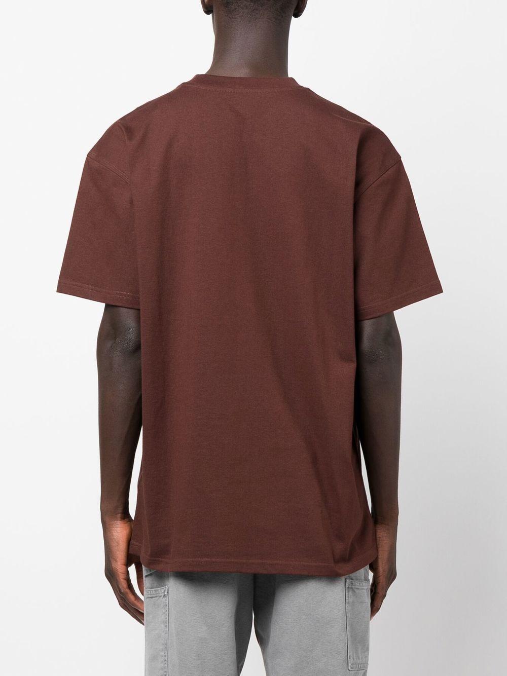 T-Shirt American Script In Cotone I029956 2LWXX SIENNA CARHARTT WIP