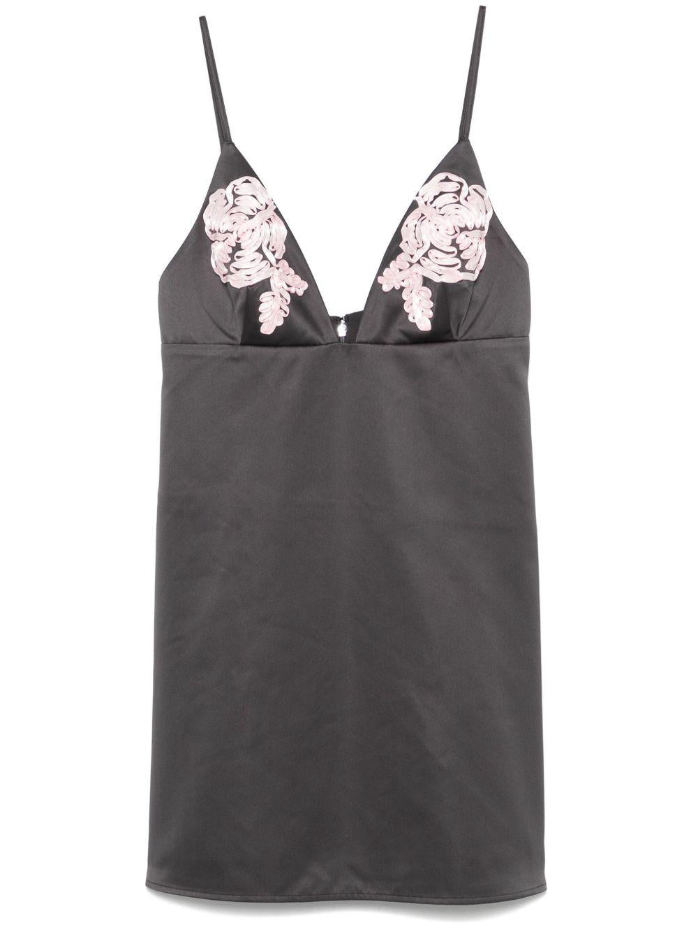 Abito corto svasato 1136961206 1206 GRAY PINSTRIPE COMBO ROTATE