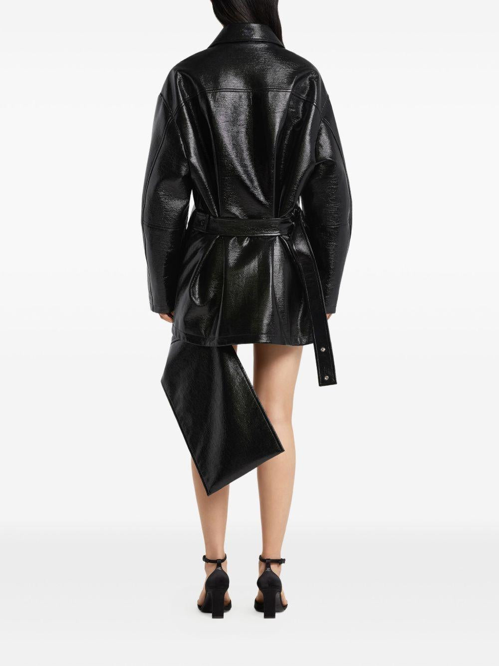 Oversized Vinyl Jacket 425CBL322VY0014 9999 BLACK COURREGES