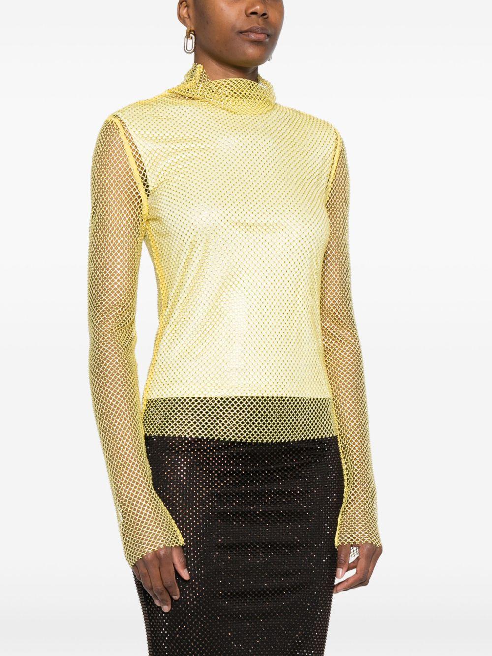 T-shirt in rete con strass GERARDAMM13140 001 LIMONE STRASS SPORTMAX