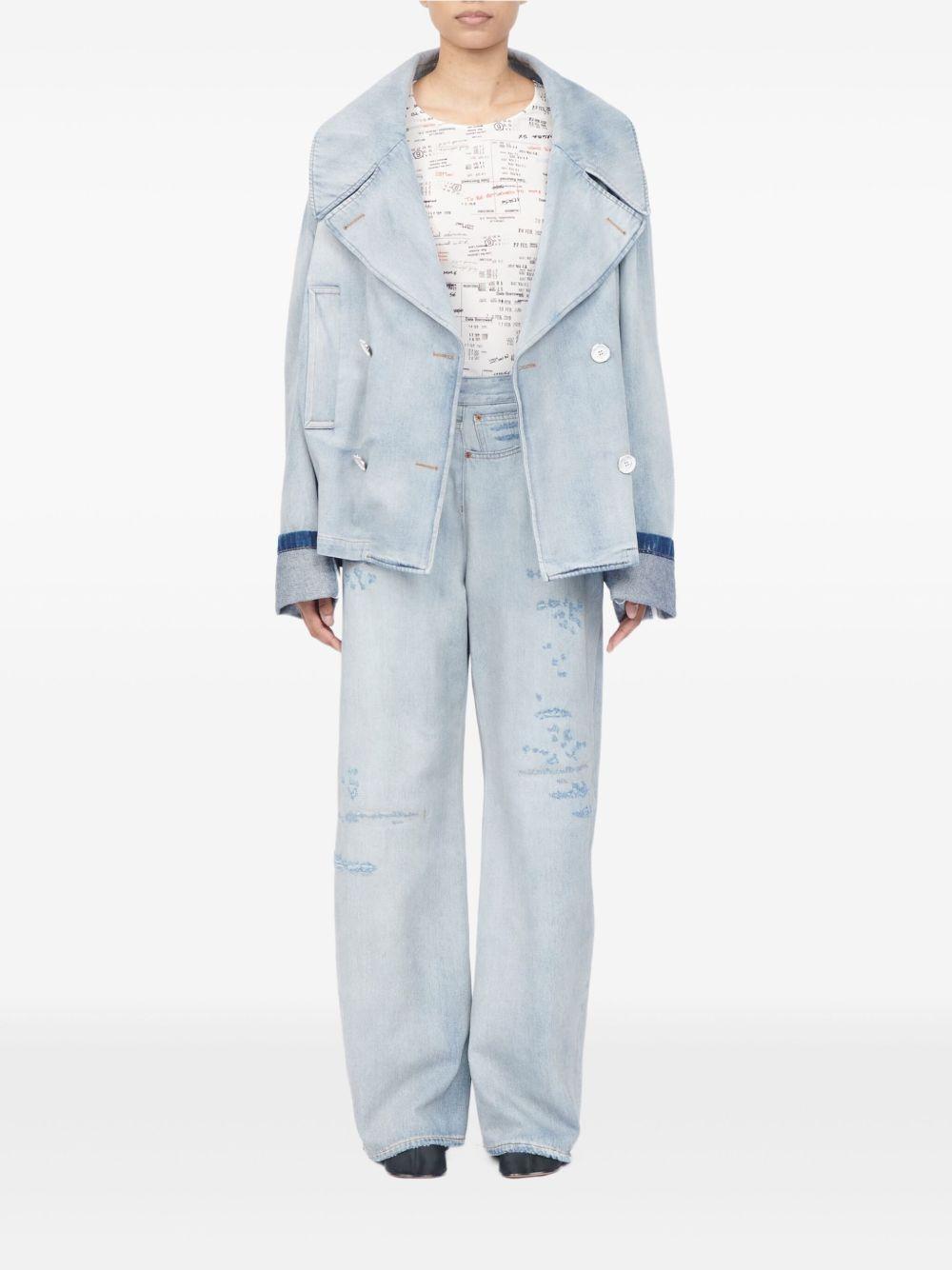 Giubbotto peacoat denim chiaro S52AM0357M30055 962 MM6 MAISON MARGIELA