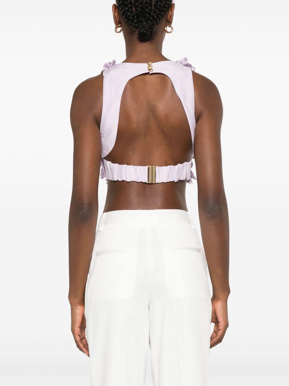 Splendour Flower Shell Top<BR/> 25RE1075 SOFT VIOLET AJE