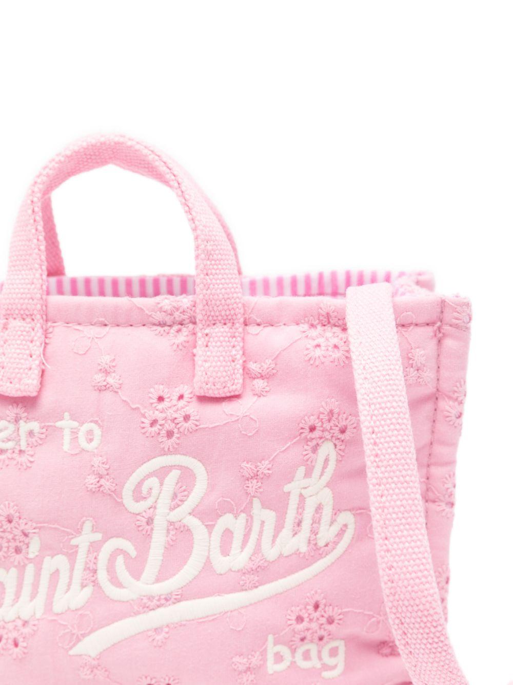 Phone Bag rosa con design sangallo PHONE01203025L 21 PINK MC2 SAINT BARTH