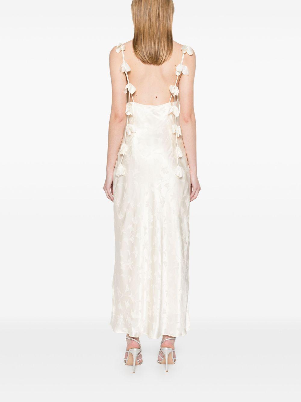 Abito midi in raso 113958858 858 WHITE ROTATE