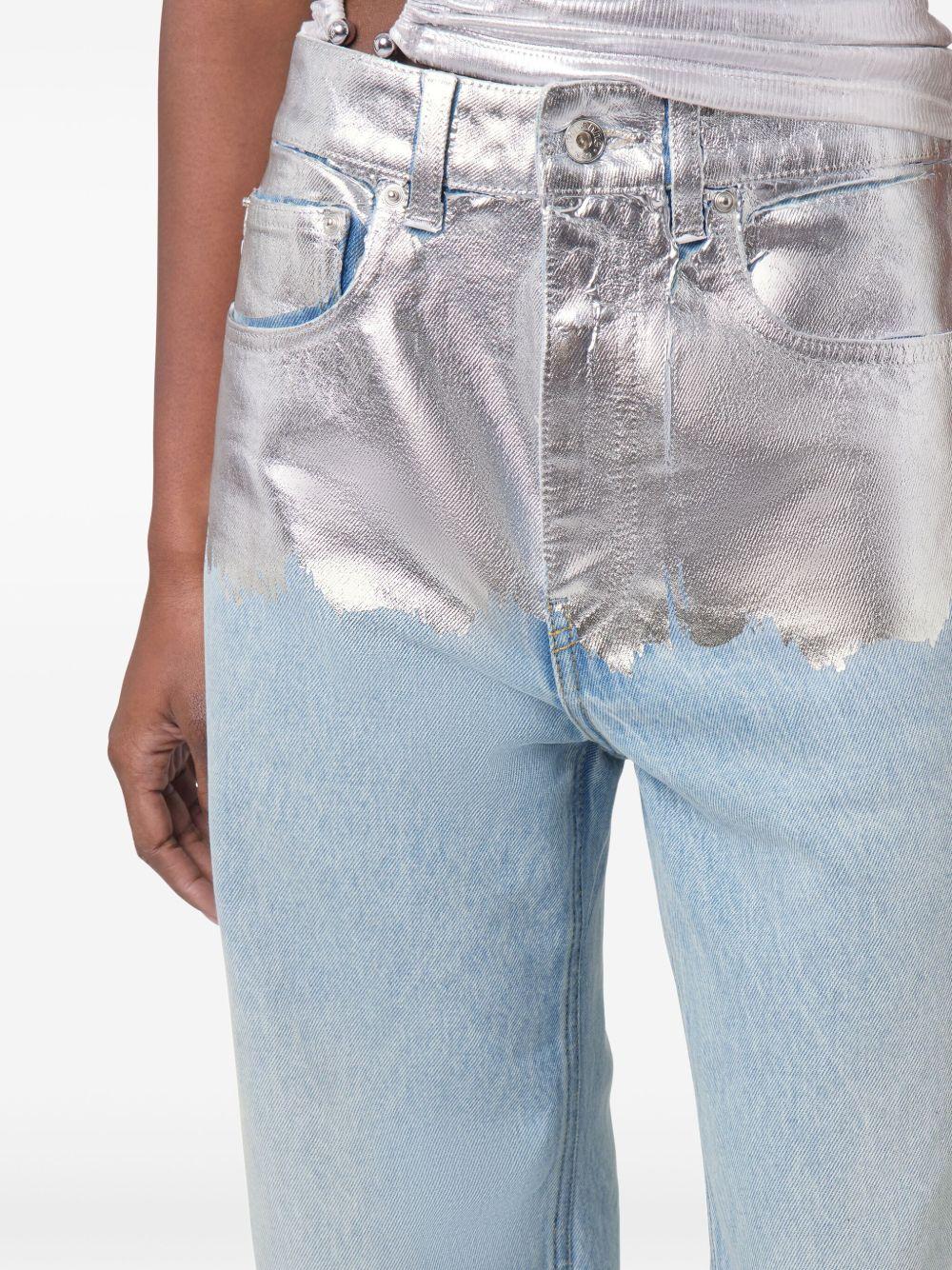Jeans con dettaglio metallizzato 25ECPA040CO0524 P458 LIGHT BLUE DENIM RABANNE