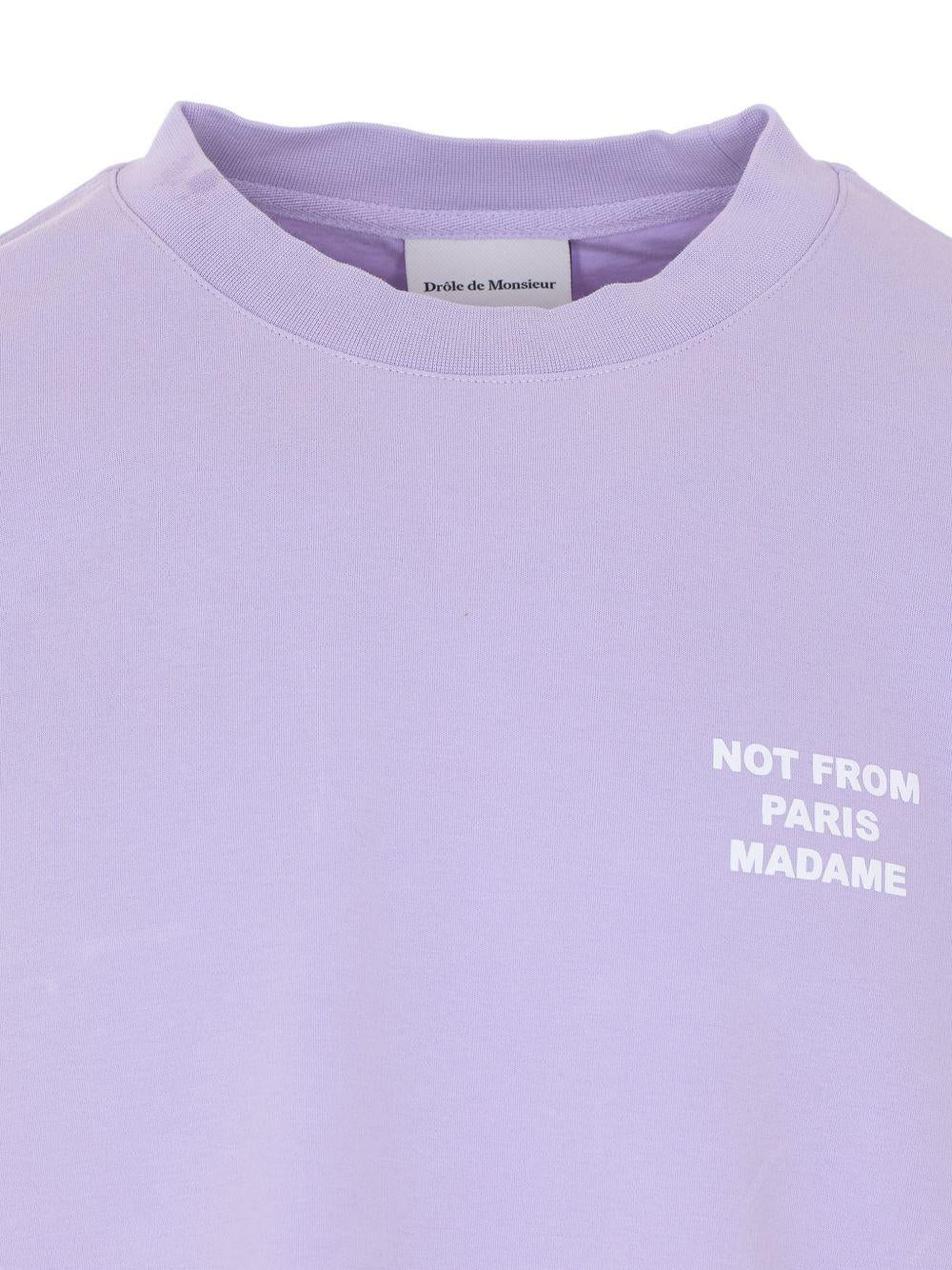 Le T-Shirt Slogan KTS203CO002 LAVANDER DROLE DE MONSIEUR