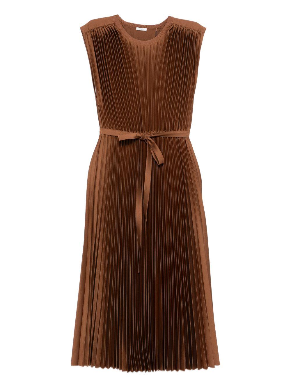 Volta Knit Weave Plissé Dress JF009603 0605 CINNAMON JOSEPH