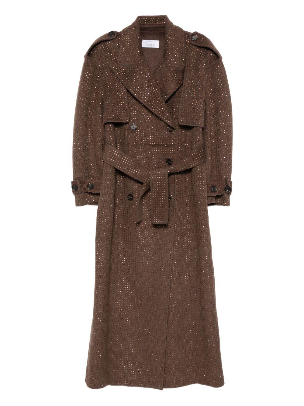 Trench doppiopetto con decorazioni 05FWCO05005362 31 DARK BROWN GIUSEPPE DI MORABITO