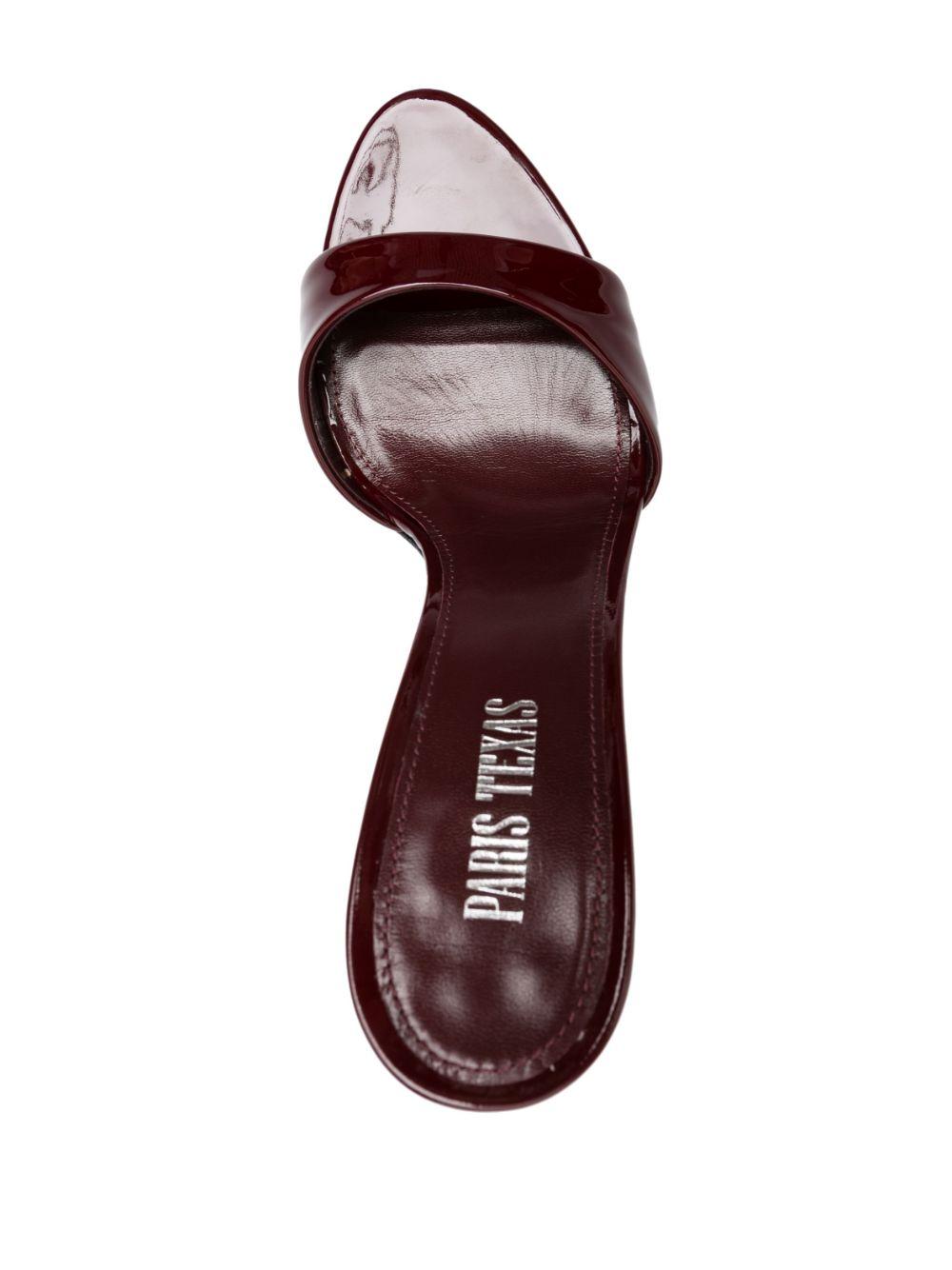 Lidia 105mm mules in vernice PX836XVN01 ROUGE NOIR PARIS TEXAS