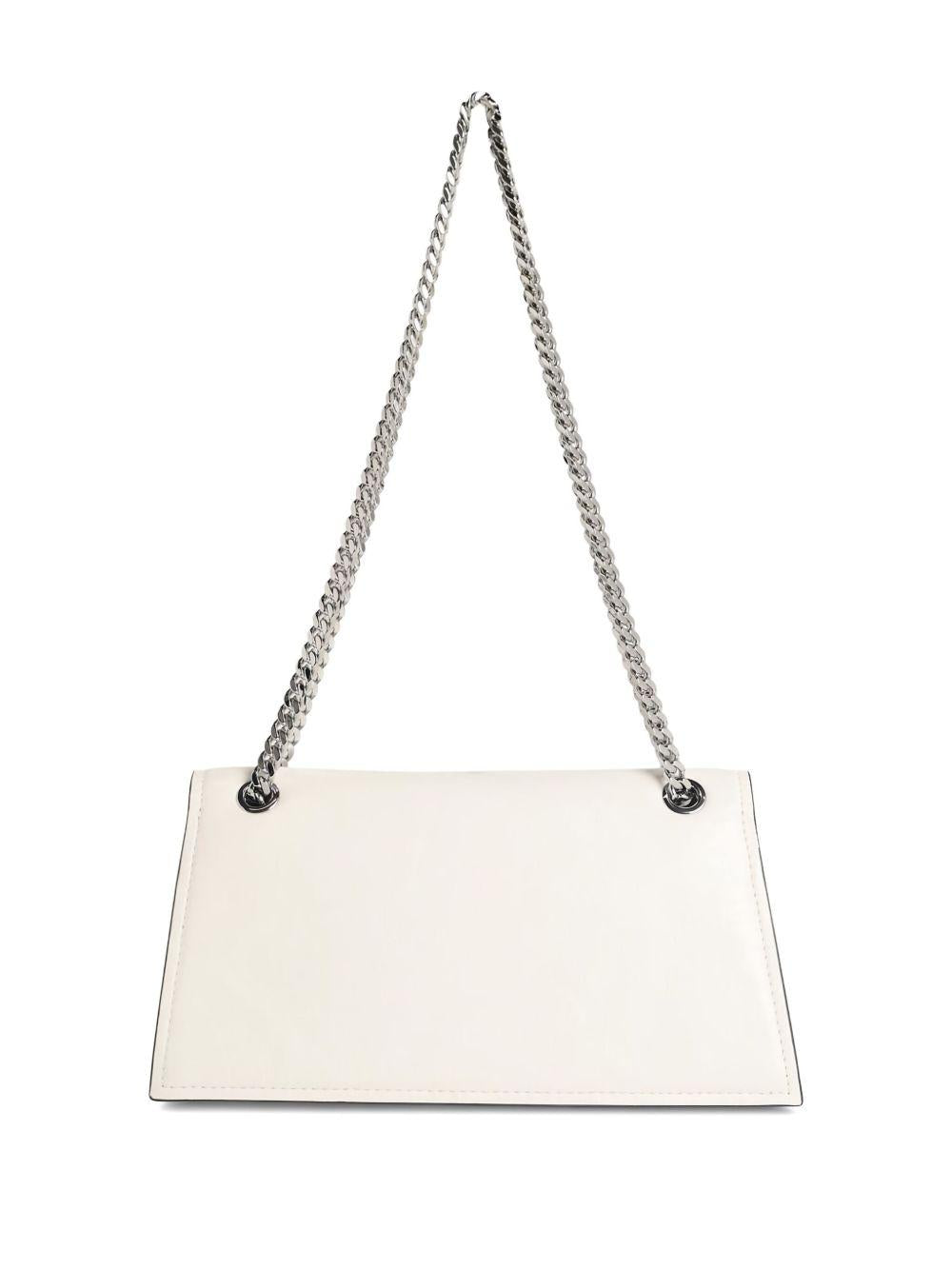 Borsa a spalla Kira Turnlock 167058 100 BIANCO TORY BURCH