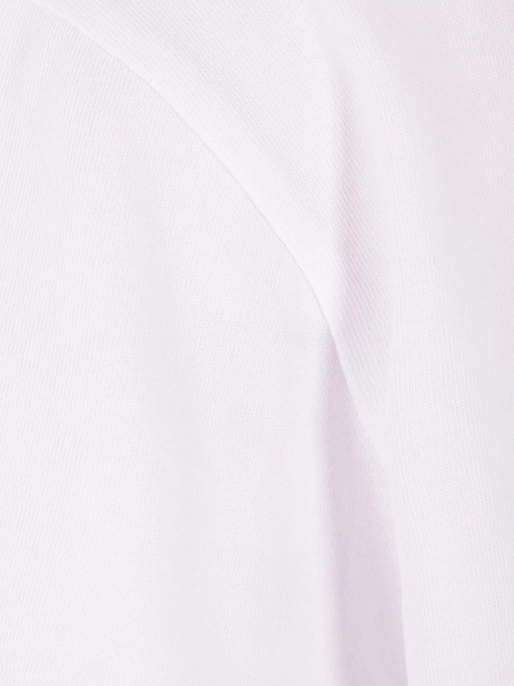 Logo-embroidered t-shirt<BR/> OM00122KJ0119 P100 WHITE MAISON KITSUNE