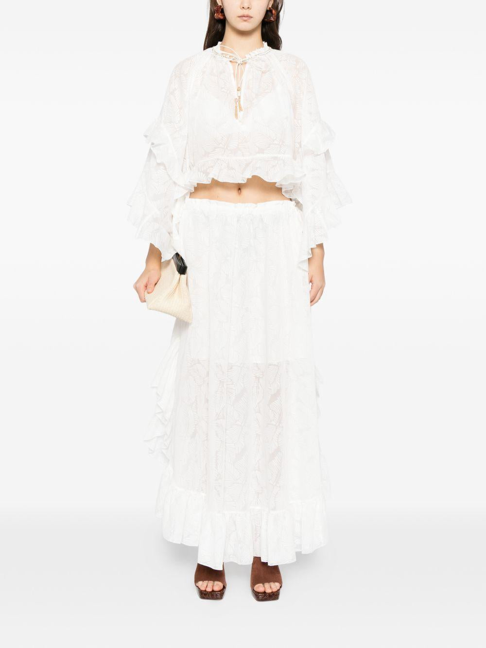 Daylight Ruffle Skirt 5770SRS263 IVORY ZIMMERMANN