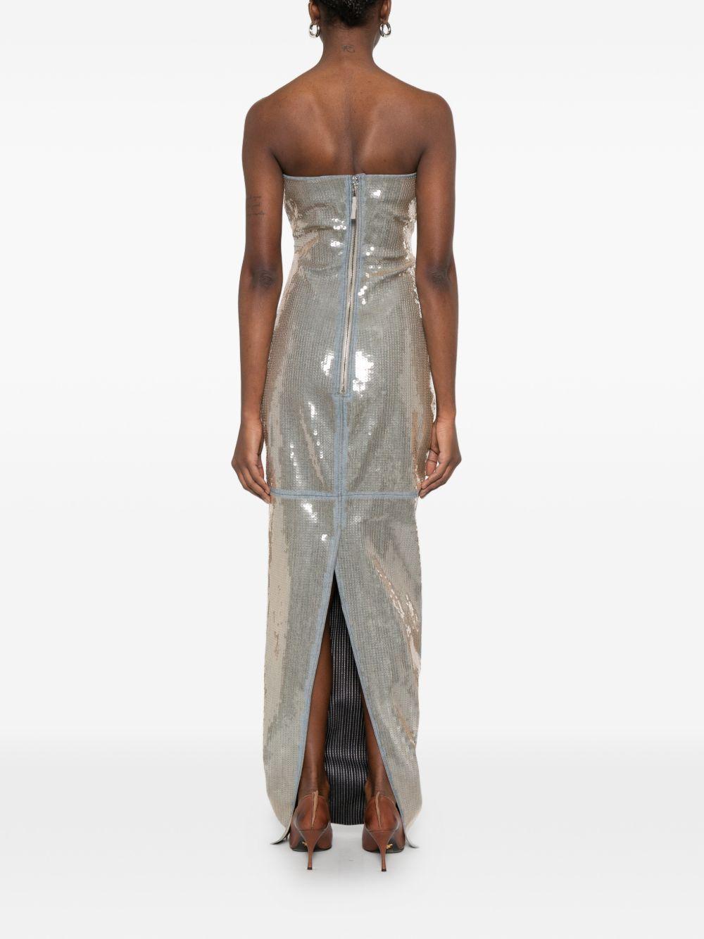 Prong Gown RP01F6528SRAWM1 06138 BLUE SAND RICK OWENS