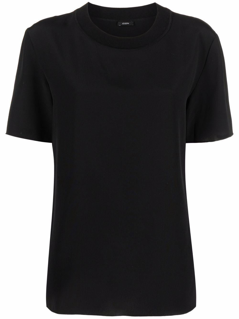 Blusa Rubin con bordo a coste JF005849 0010 BLACK JOSEPH