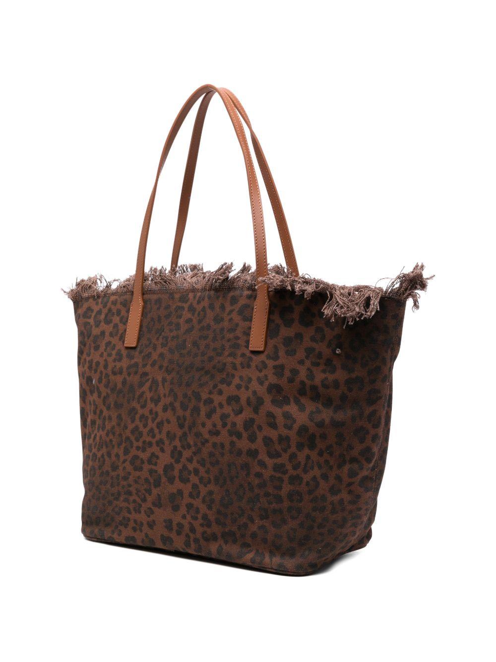 City Bag Midi Fringe CBF000100588L DARK LEOPARD 18 MC2 SAINT BARTH