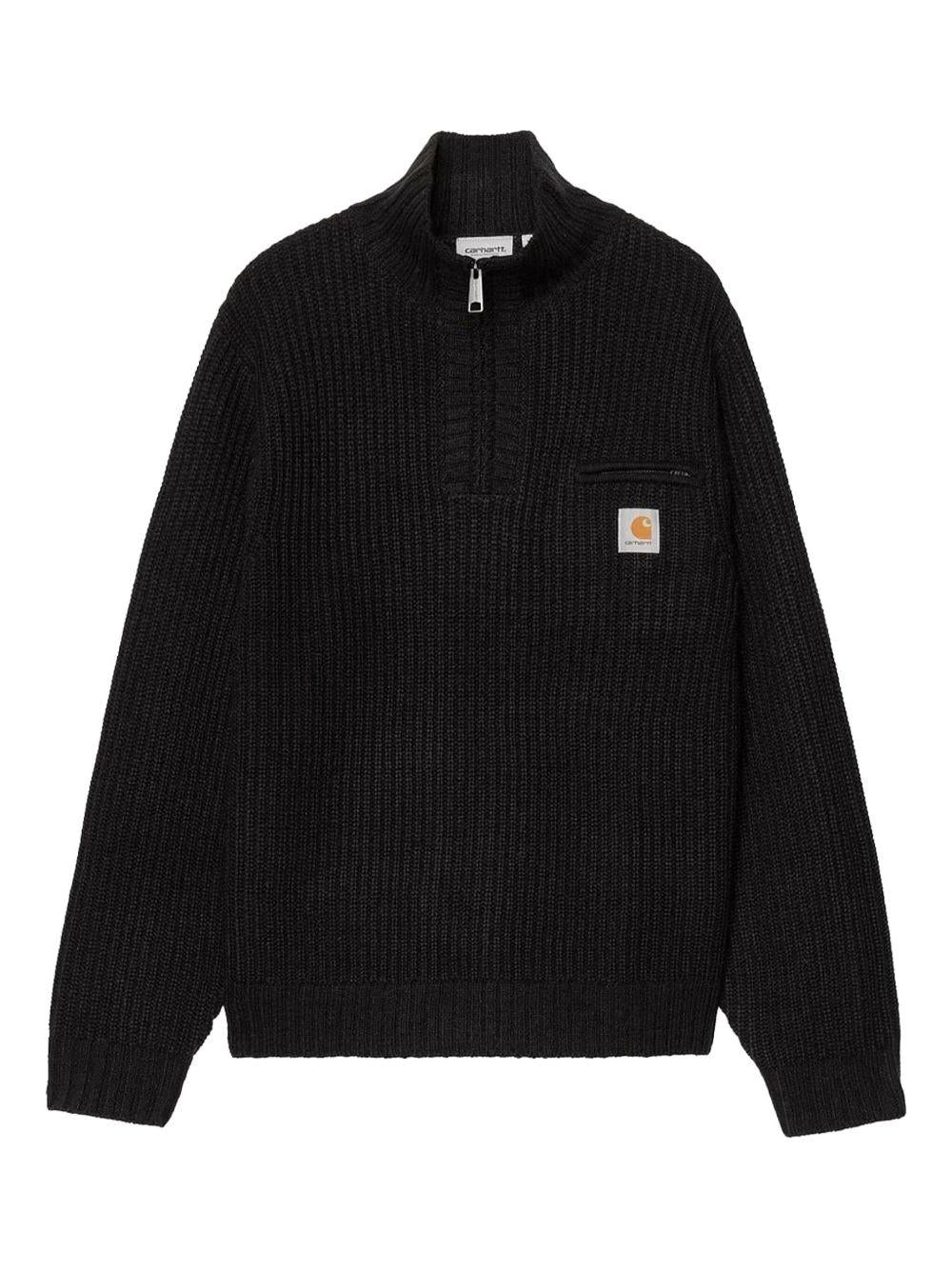 Detroit Half Zip Sweater I035398 89XX BLACK CARHARTT WIP