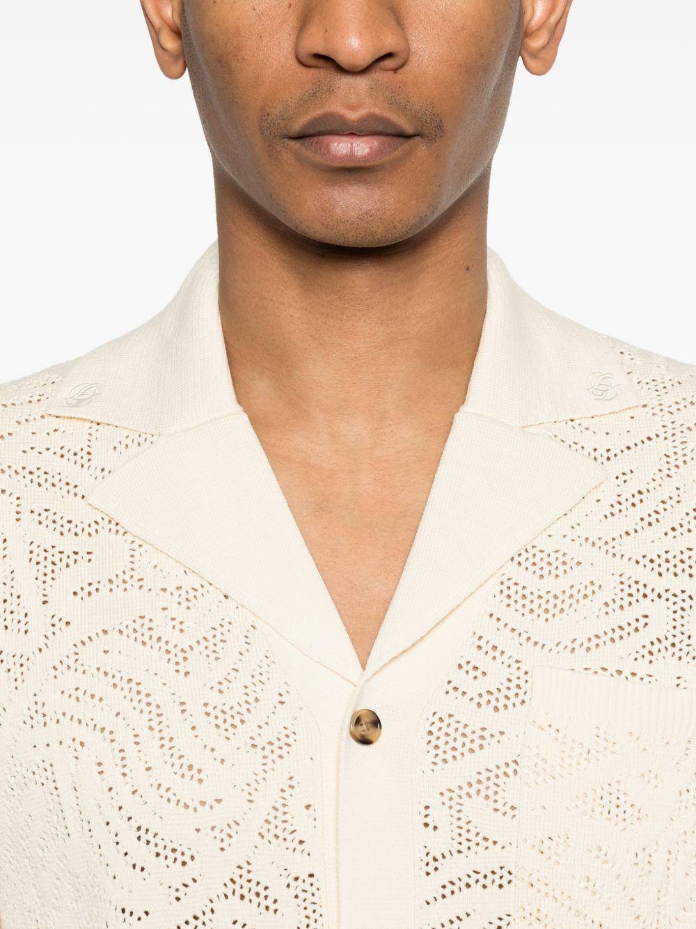 Chemise Maille Dentelle KCA174CO293 OFF WHITE DROLE DE MONSIEUR