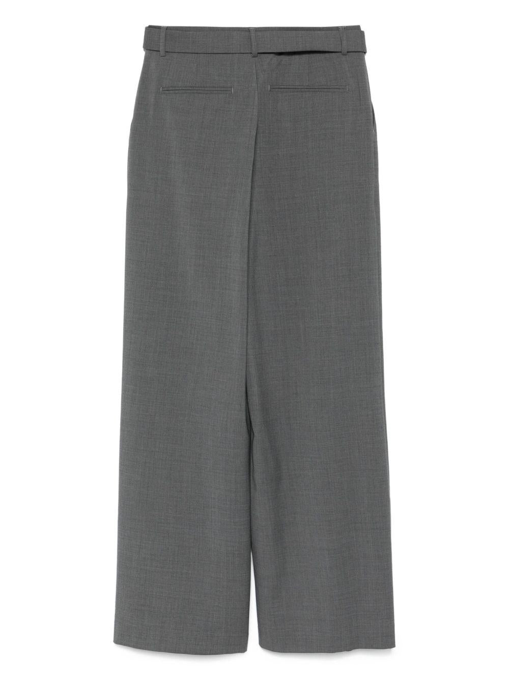 Pantaloni a gamba ampia con pieghe 05FWPA12805327B 98 GREY GIUSEPPE DI MORABITO