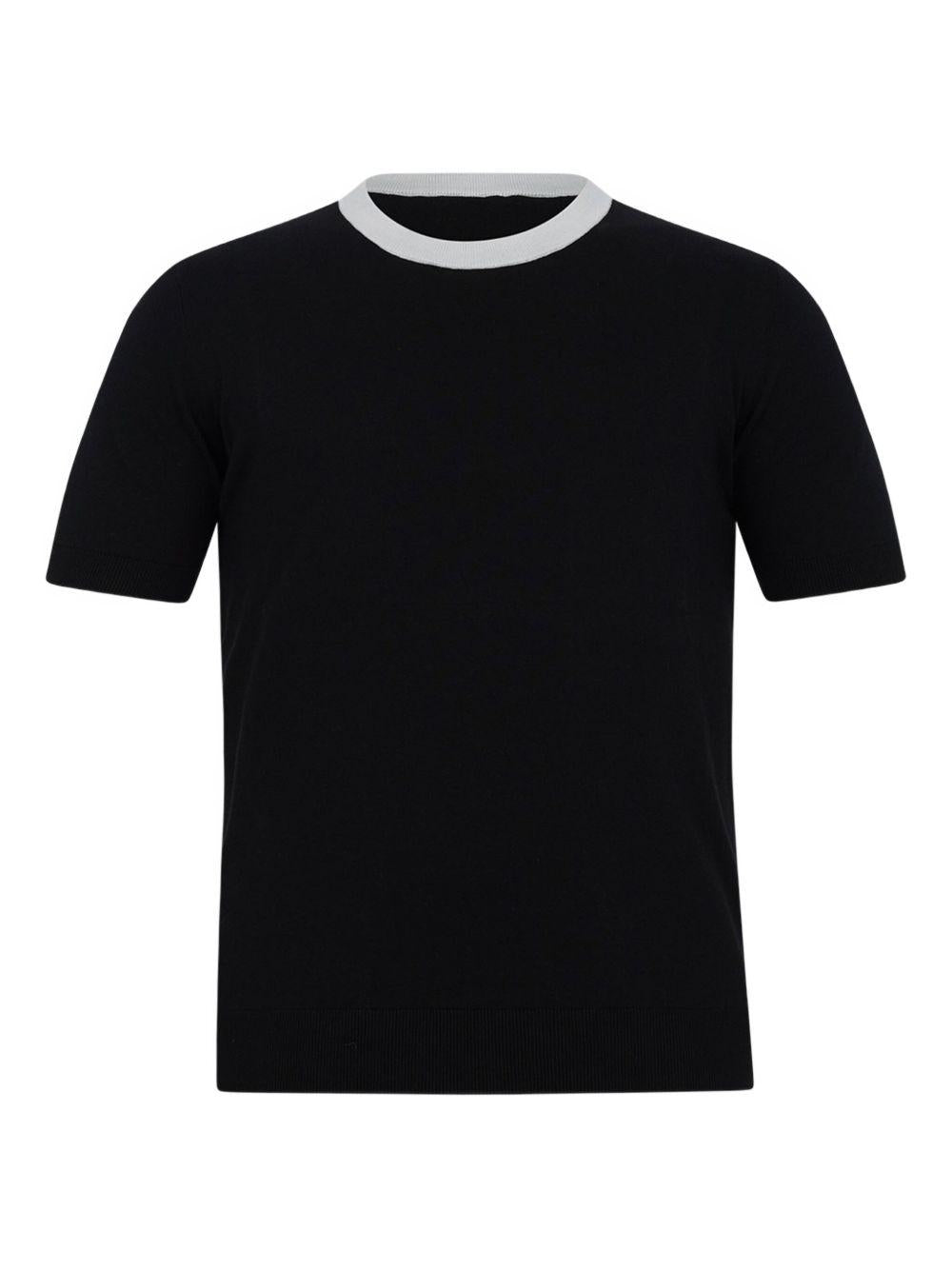 T-shirt contrasto A017F100 9000 PAOLO PECORA