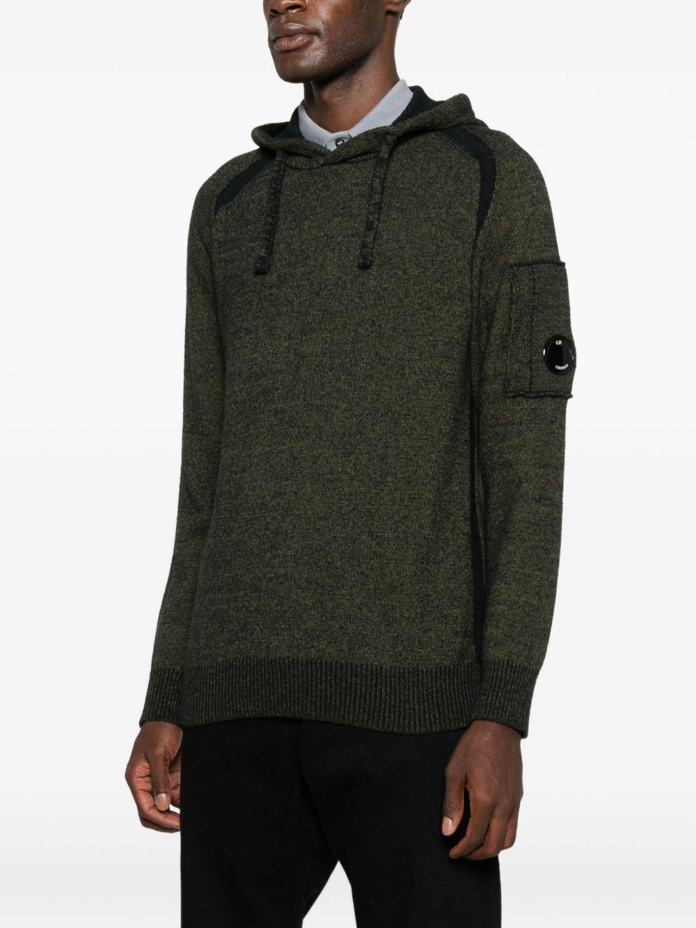 Fleece Knit Hooded Sweater 19CMKN254A006170A 652 CAPERS CP COMPANY