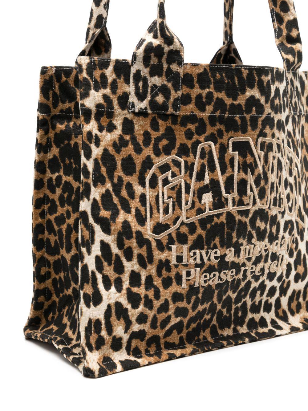 Large Leopard Easy Shopper A5807 943 LEOPARD GANNI