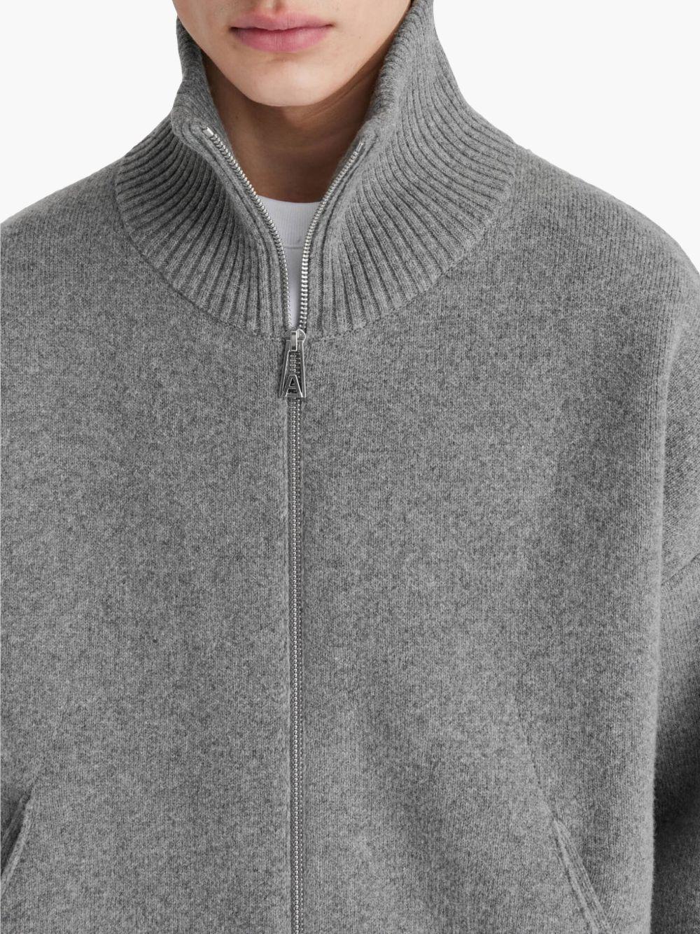 Core Zip-Up Sweater A2143003 GREY MELANGE AXEL ARIGATO