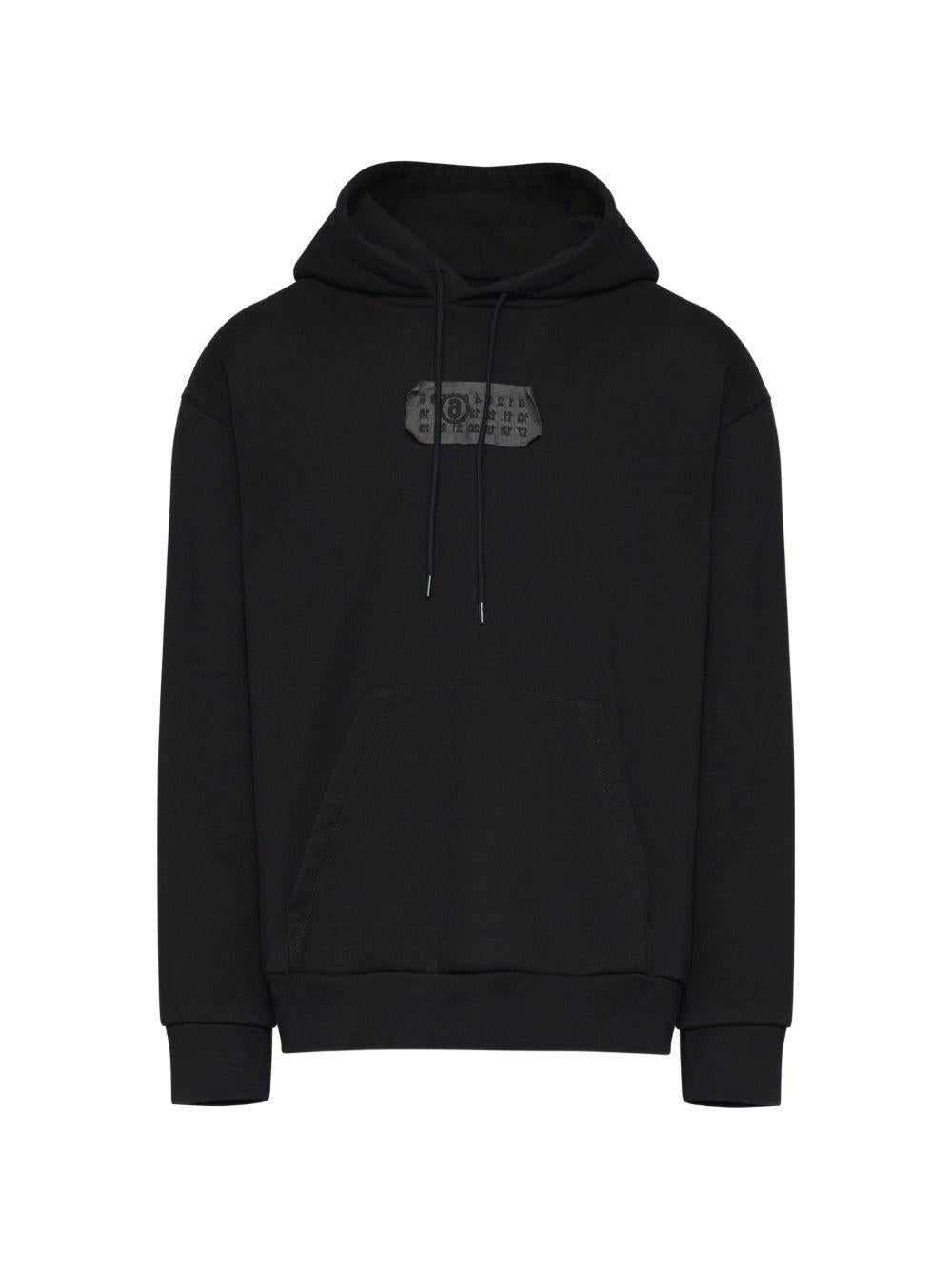 Felpa con cappuccio black SH2GU0034M25014 900 MM6 MAISON MARGIELA