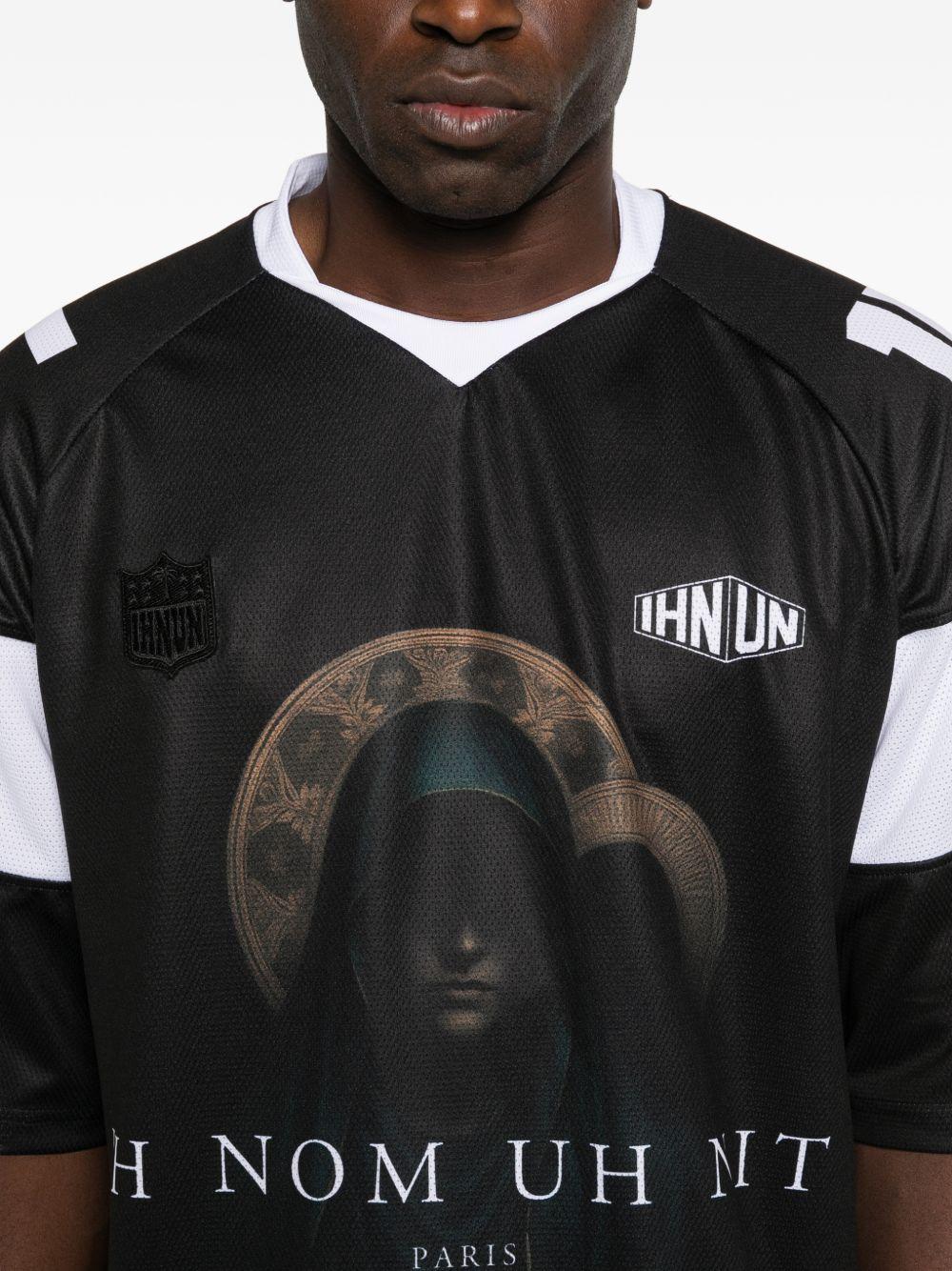 IH NOM UH NIT - Maglietta tecnica Holy Mary NUS26231 520 BLACK WHITE IH NOM UH NIT
