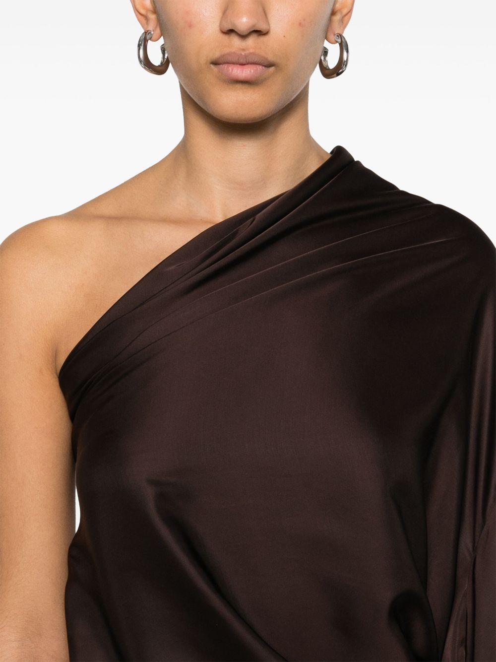 One-sleeve top RP01E7234SCH 14 MAHOGANY RICK OWENS