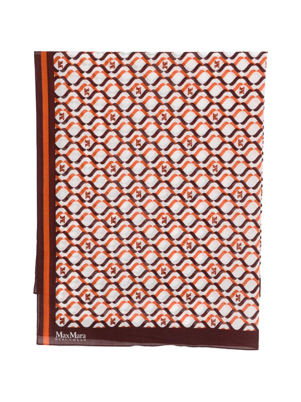 Stola In Mussola Di Cotone BCHELFI 002 MONOGRAM MAX MARA