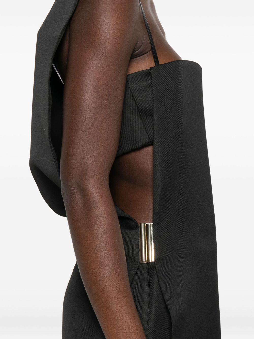 Abito lungo con spalline sottili Runway BALEARI1234MM10013 002 NERO SPORTMAX