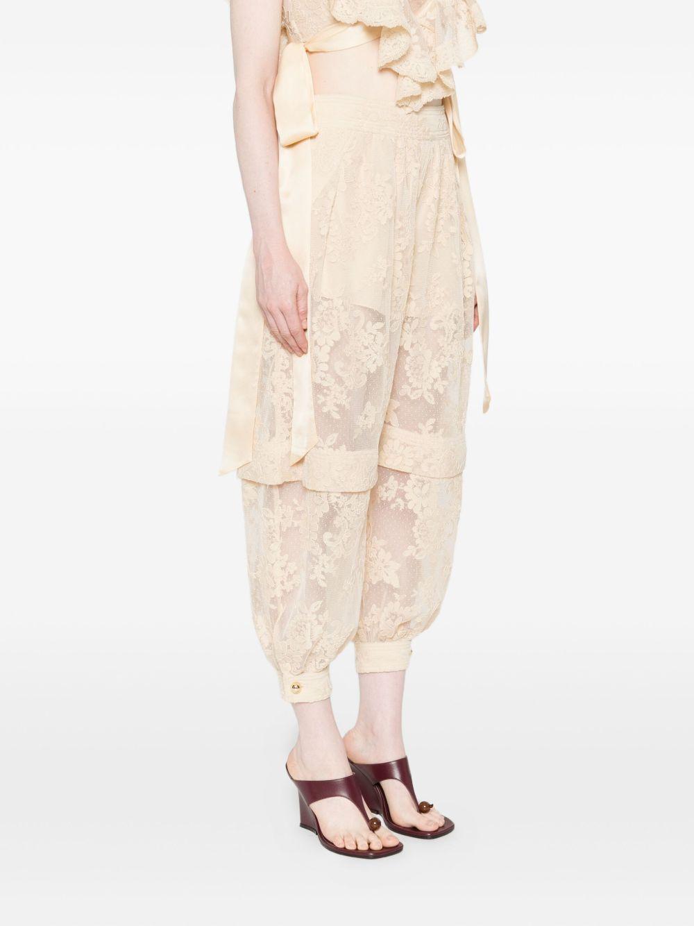 Pantaloni Harem in Pizzo Hypnotic 6206PF251 CREAM ZIMMERMANN