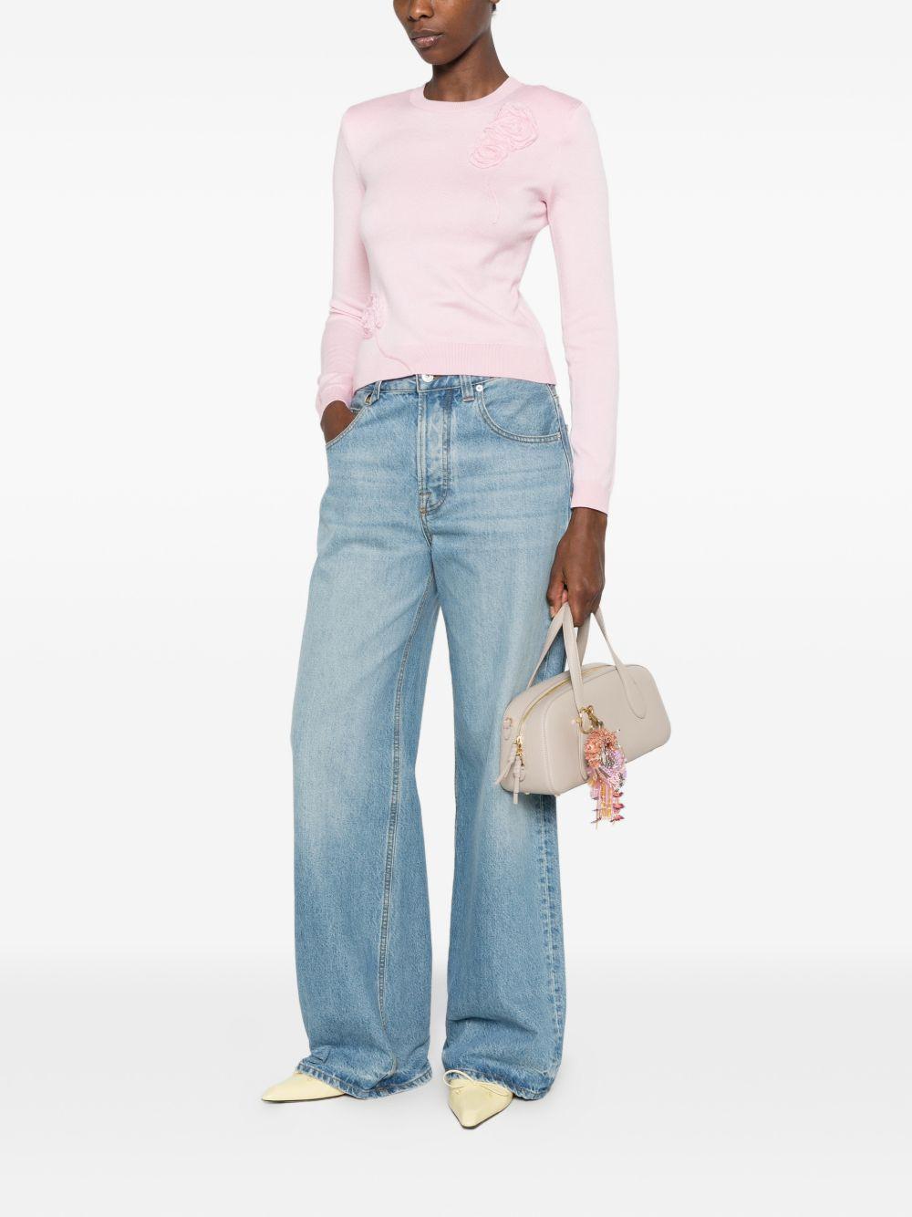 Maglione lavorato a maglia PF26068TAP PINK SELF-PORTRAIT