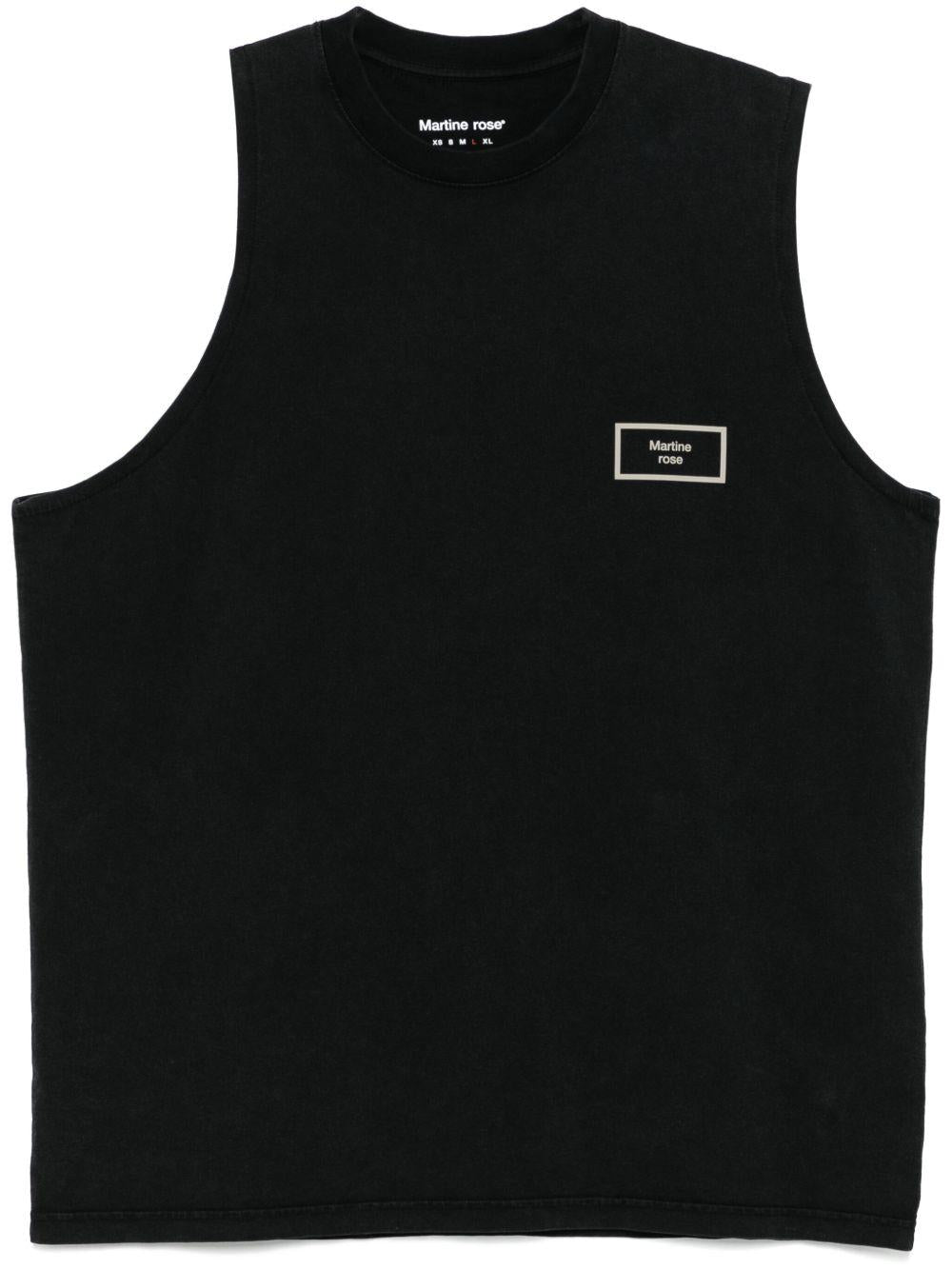 Logo-print tank top 622JE01002B BLACK MARTINE ROSE