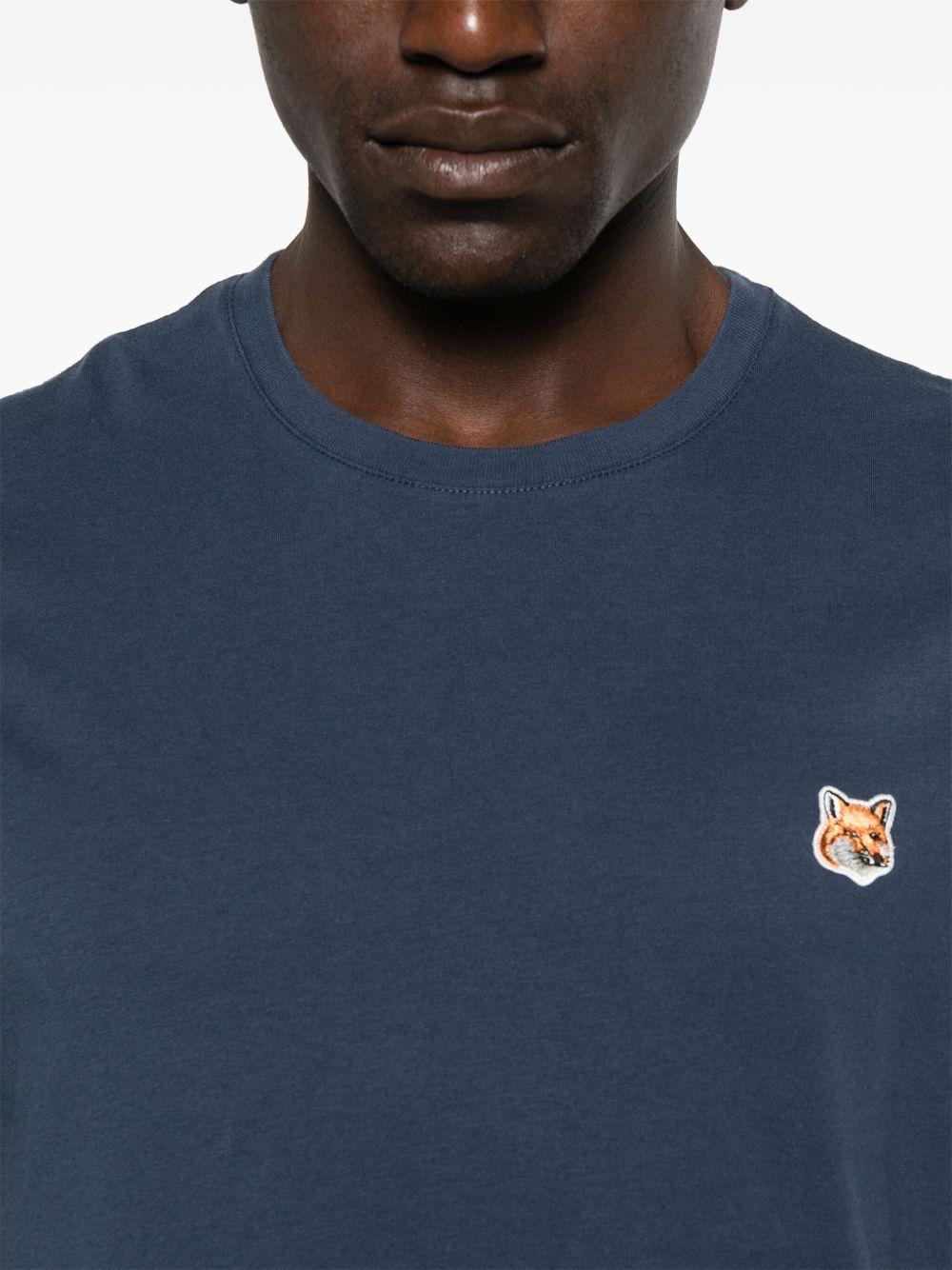 Fox Head Patch Regular T-Shirt LM00104KJ0008 P476 INK BLUE MAISON KITSUNE