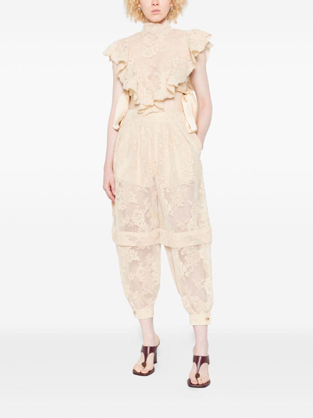 Pantaloni Harem in Pizzo Hypnotic 6206PF251 CREAM ZIMMERMANN