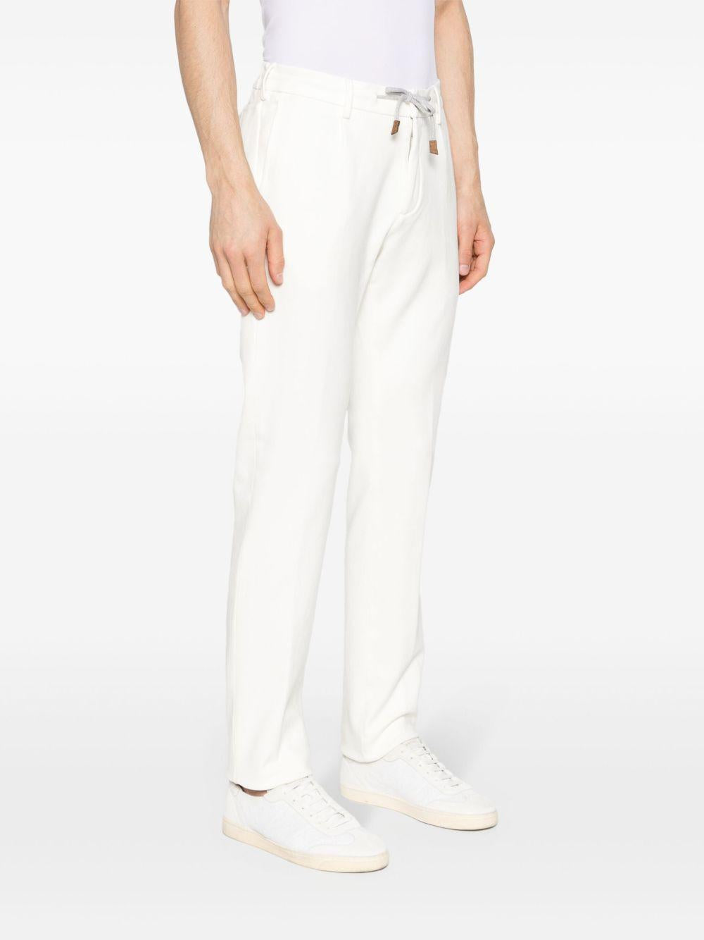 Pantaloni affusolati con coulisse X75PANB21PAN28031 01A BIANCO ELEVENTY