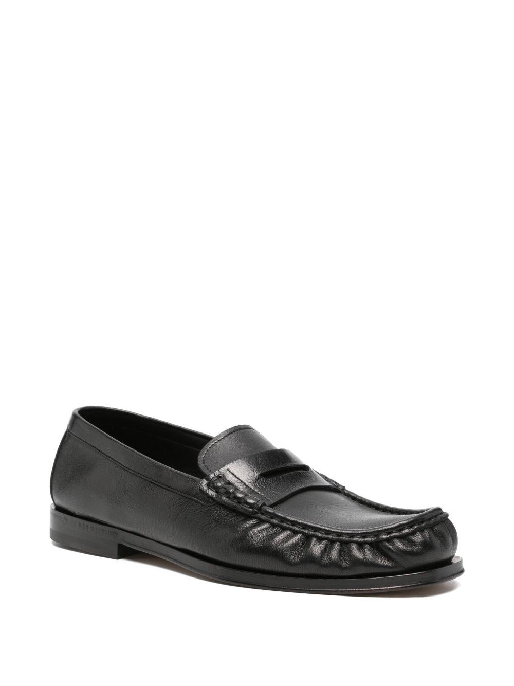 HENDERSON BARACCO - Mocassini in pelle nera HUGOP0 NERO HENDERSON