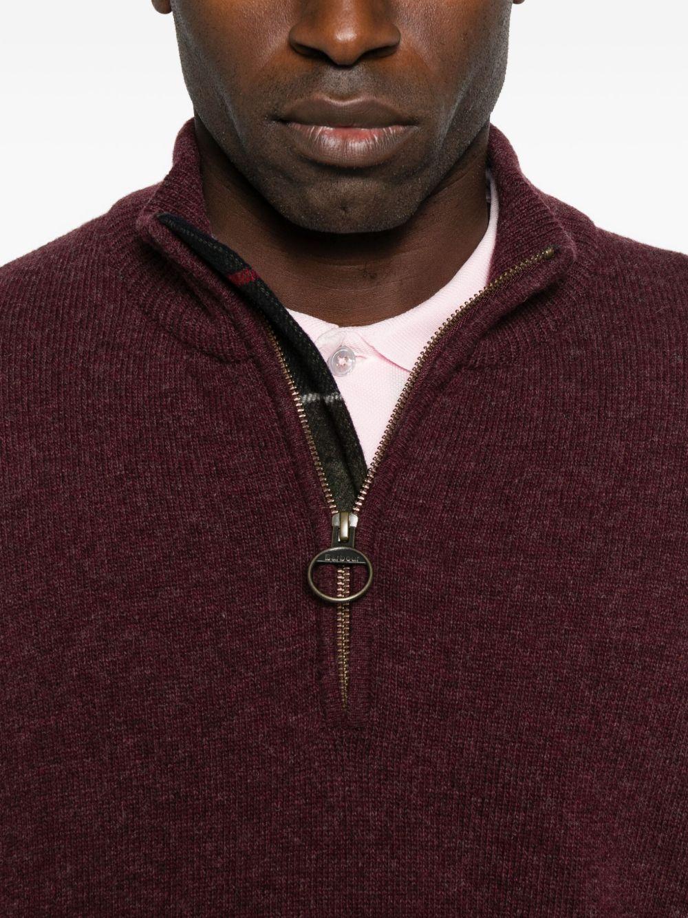 Maglia con mezza zip Holden MKN0837MKN RE77 RUBY MARL BARBOUR