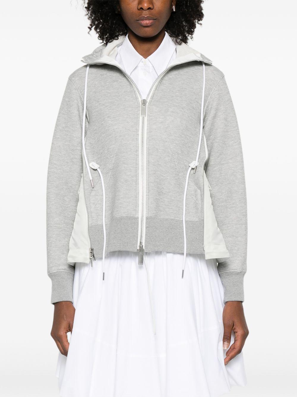 Felpa con cappuccio SCW343 381 LIGHT GRAY SACAI