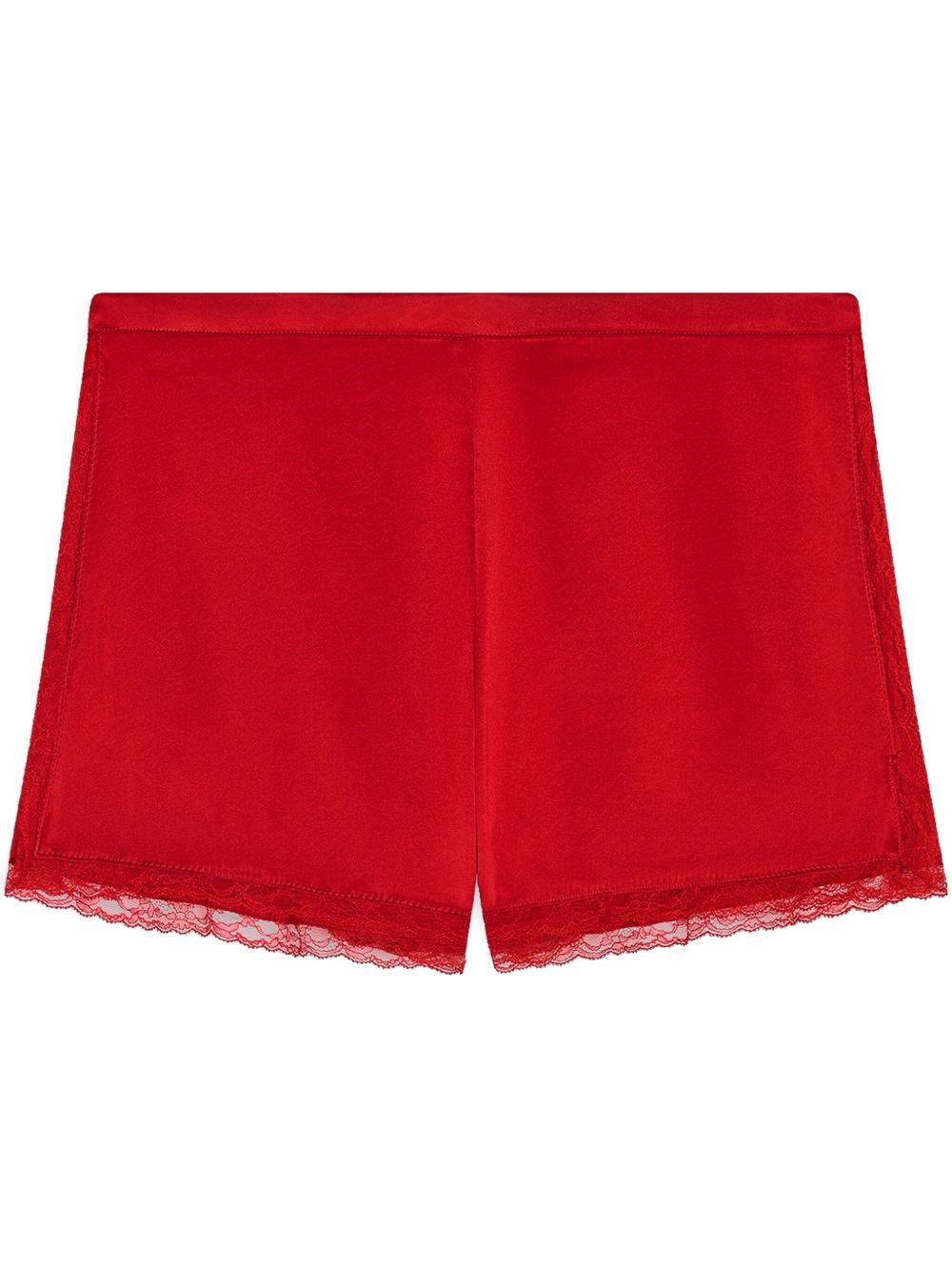 Mini Shorts in seta 2510109111032 352 RED DRIES VAN NOTEN