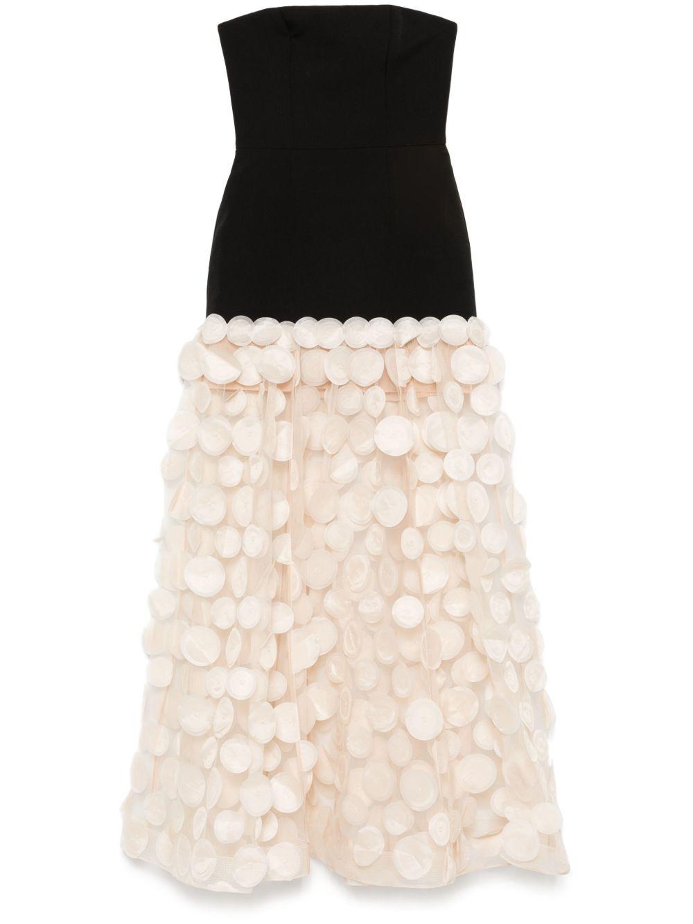 Abito Harper Strapless Black and Beige Gown BB22001BLBG BLACK BEIGE BRONX AND BANCO