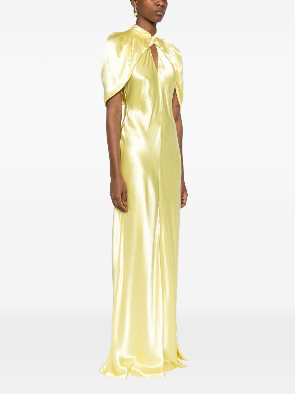 Abito da sera in raso A04301627 0024 ALBERTA FERRETTI
